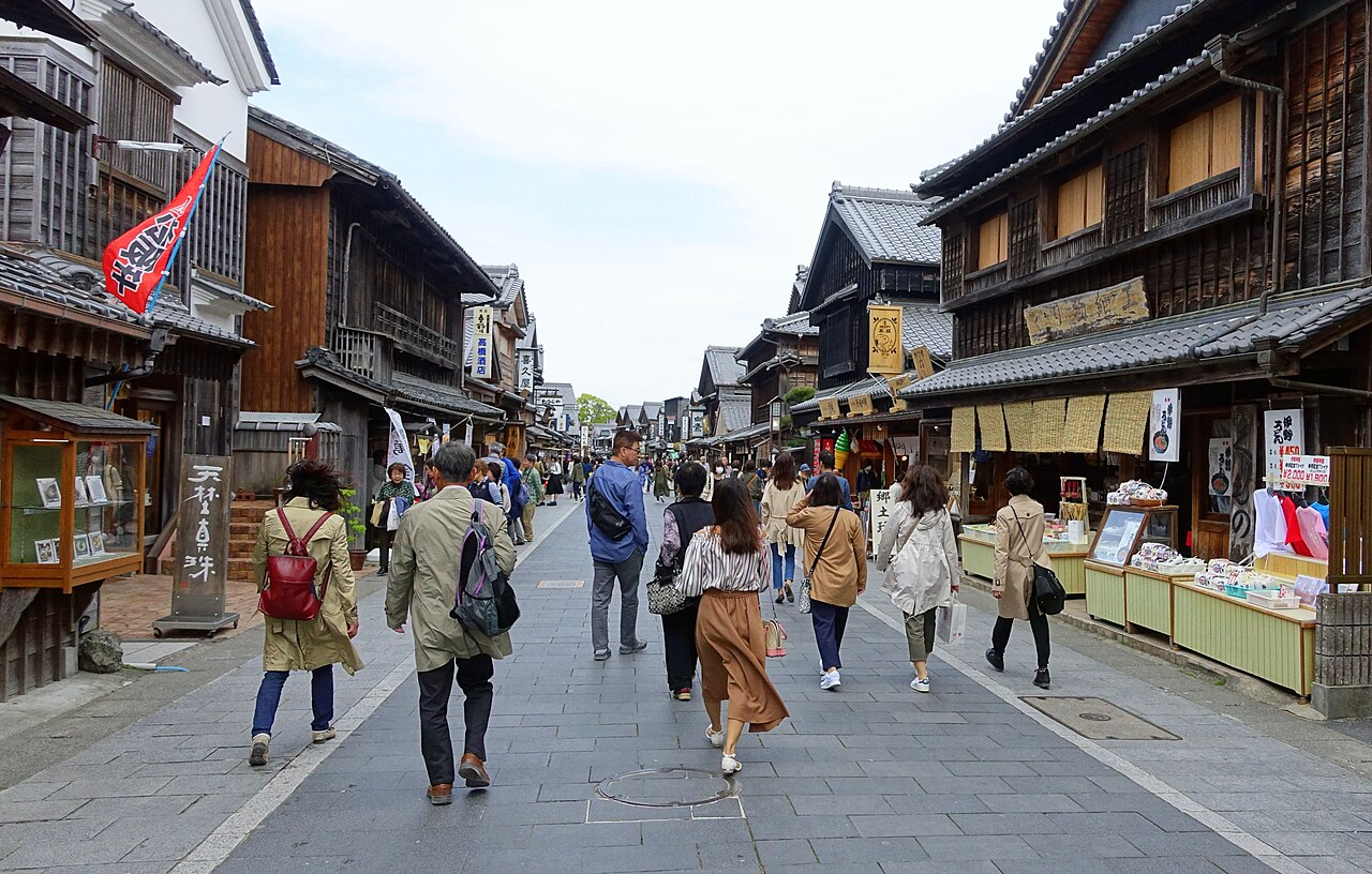 The Edo-style townscape of Okage Yokocho near Ise Jingu