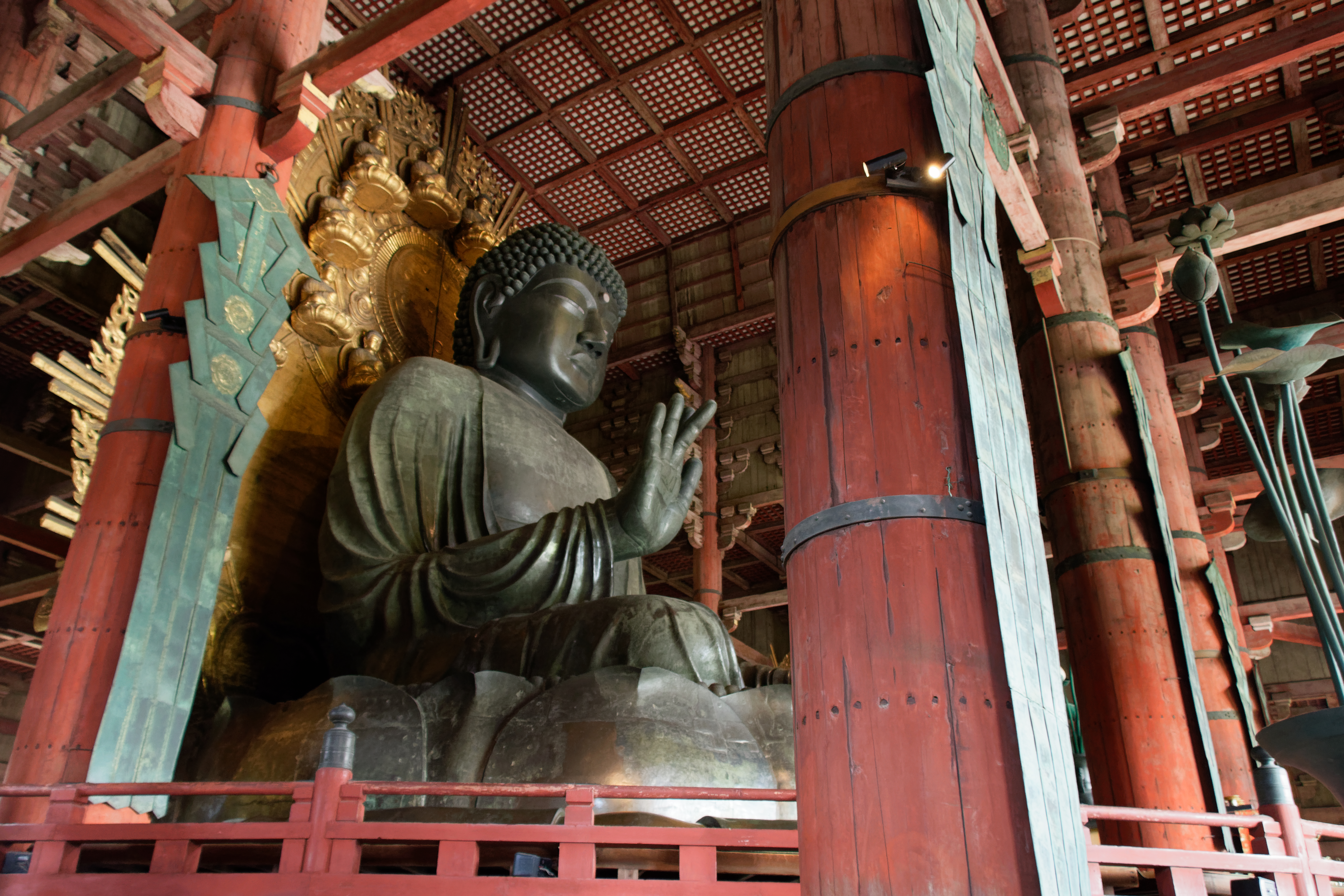 The Great Buddha of Todai-ji, a colossal seated bronze Nyorai